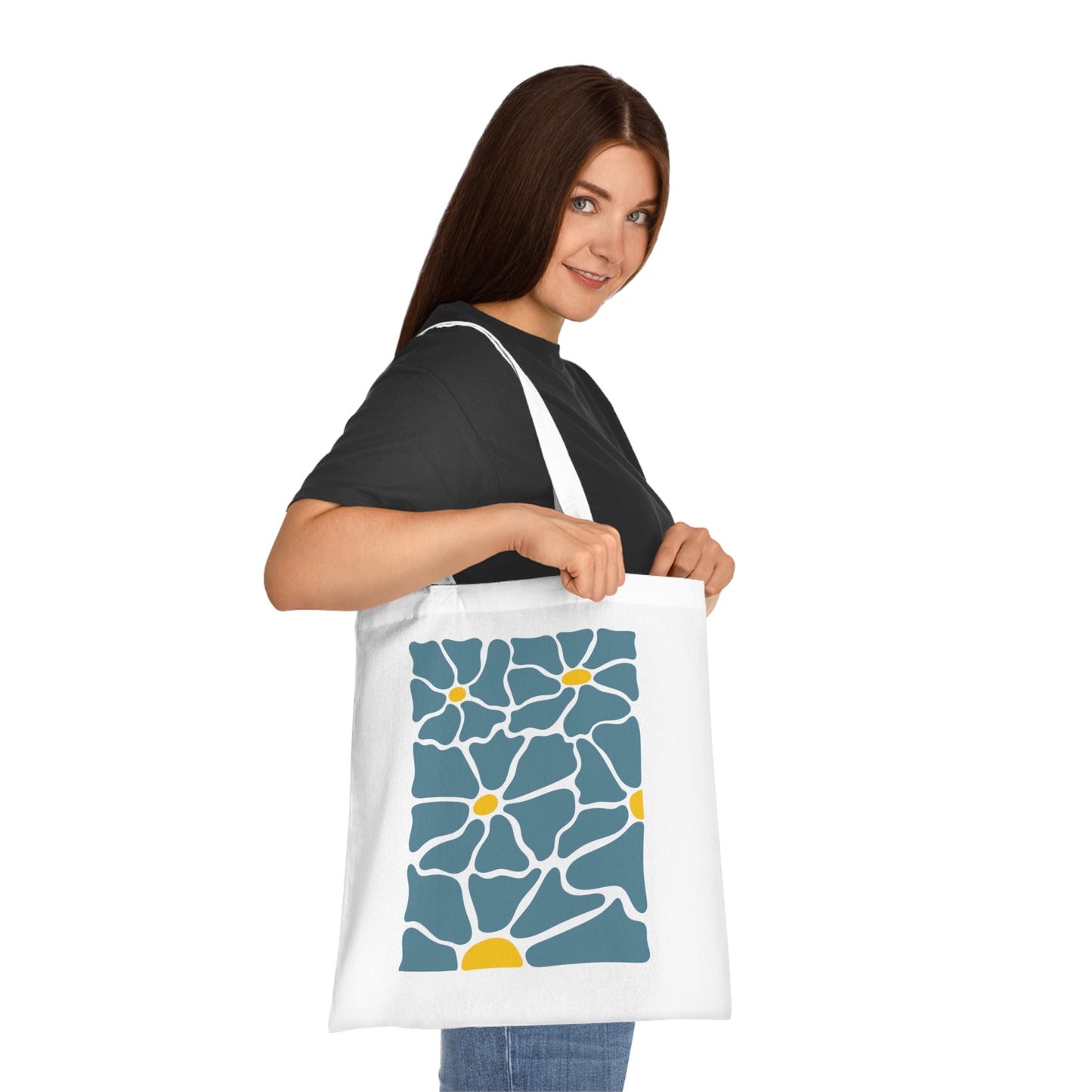 Abstract flowers 21 Cotton Tote