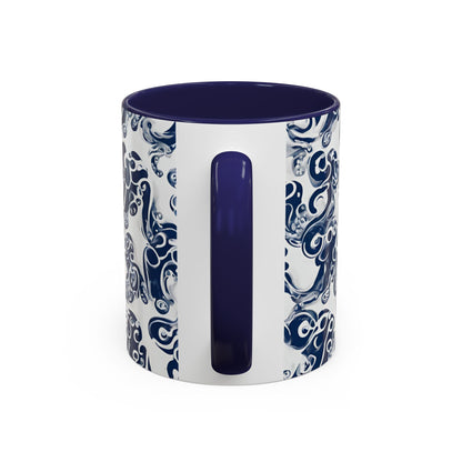 Octopus 2 Accent Coffee Mug (11oz)