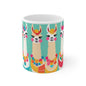 Playful Llama 8 White Ceramic Mug 11oz