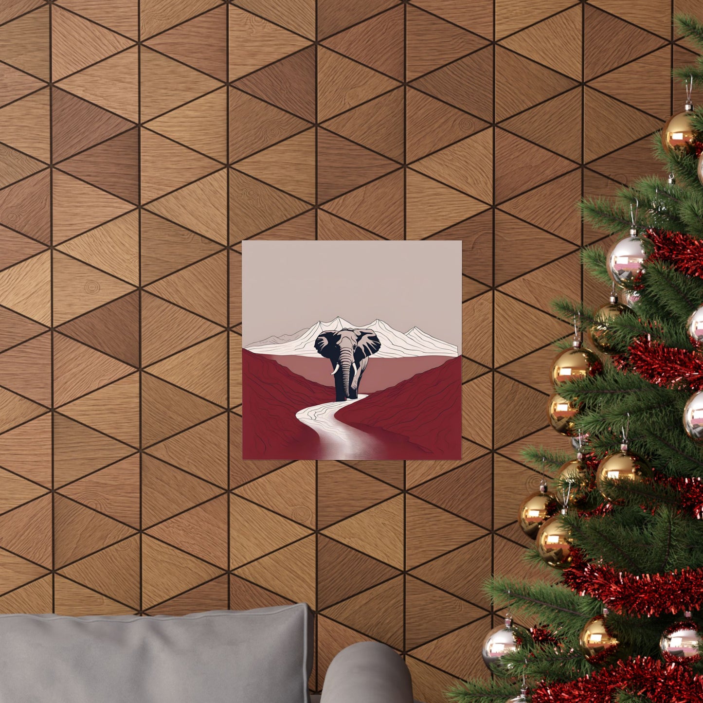 Lone Collection Elephant 9 Matte Square Posters