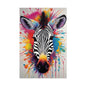 Multicolored Zebra 5 Matte Vertical Poster