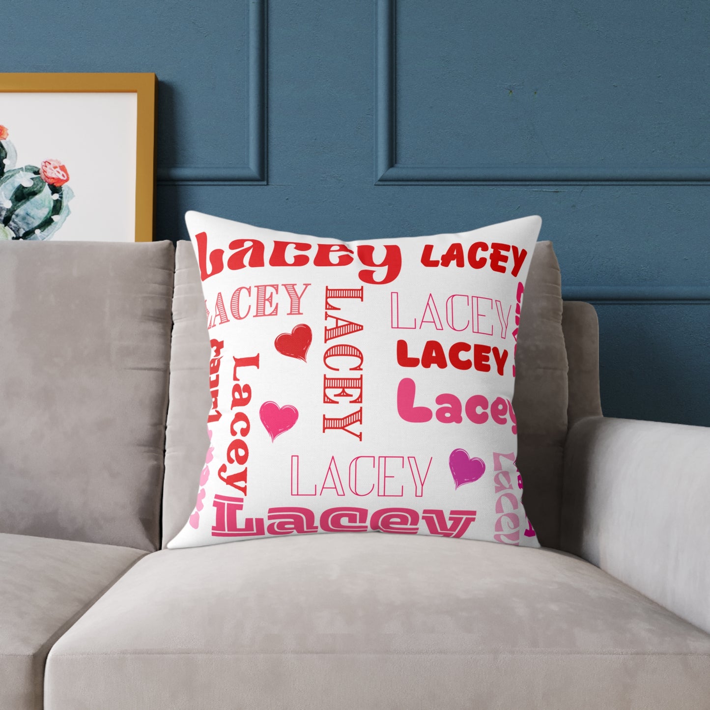 (Personizable) Name Of Your Loved One 01 Poly Pillow