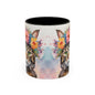 Floral Tabby Cat 03 Accent Coffee Mug - 11oz Perfect for Cat Lovers & Gifts