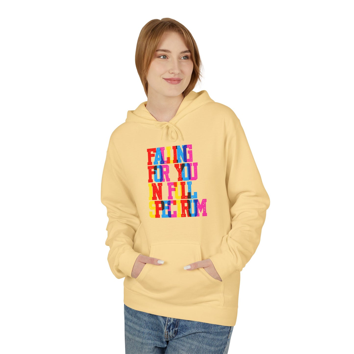 Falling For You In Full Spectrum Unisex Valentines Hoodie