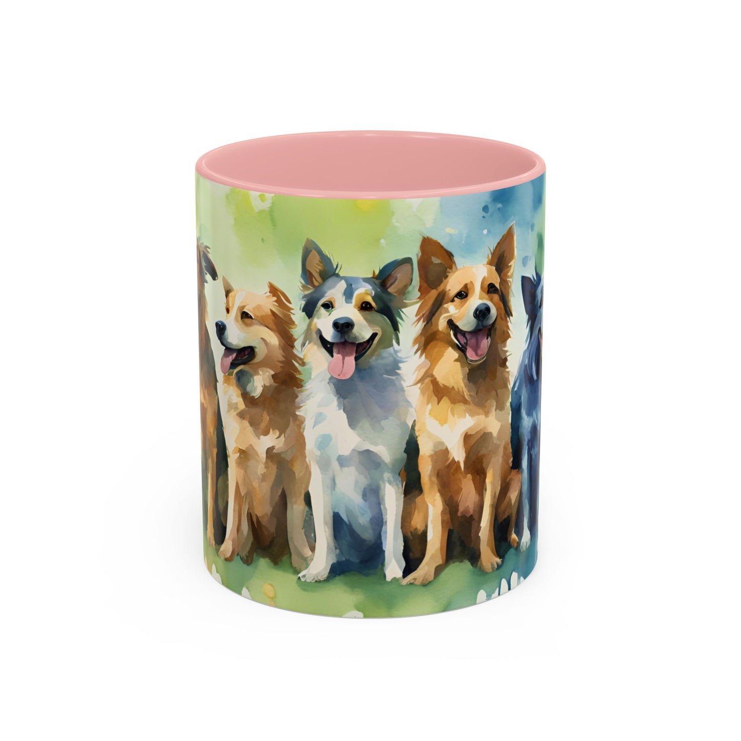 Multicoloured Doggies 10 Accent Mug 11oz