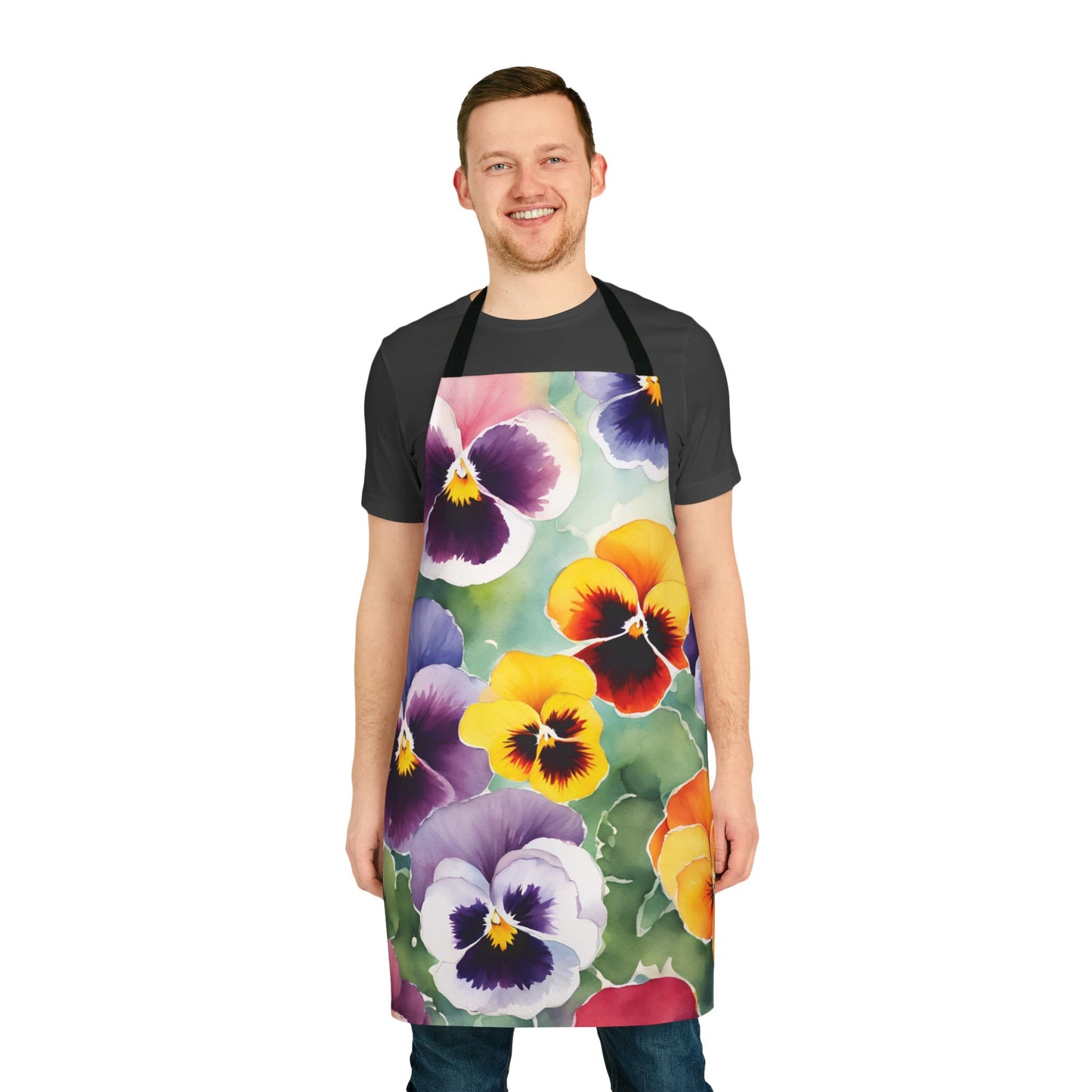 Pansies 02 Apron 5-Color Straps