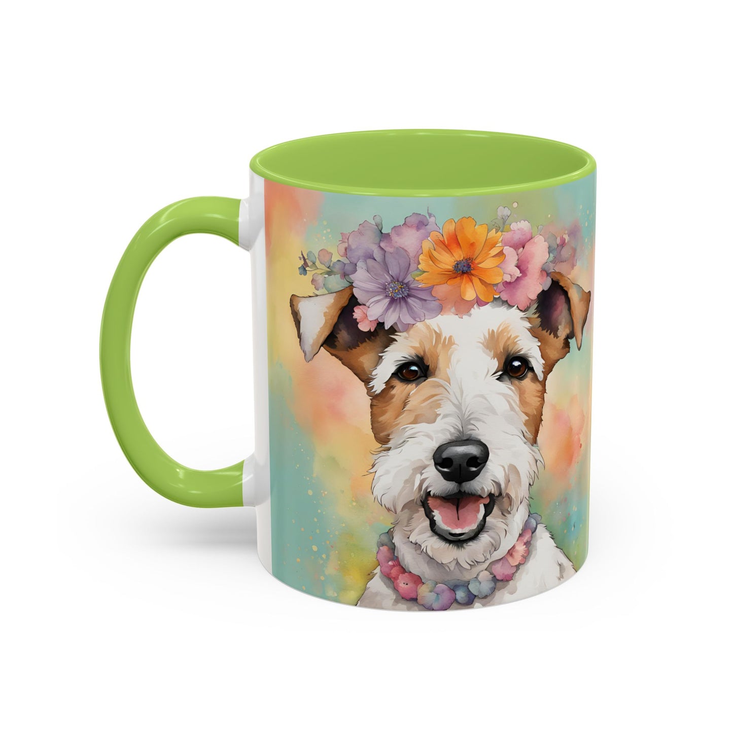 Fox Terrier 01 Accent Coffee Mug - Dog Lover Gift