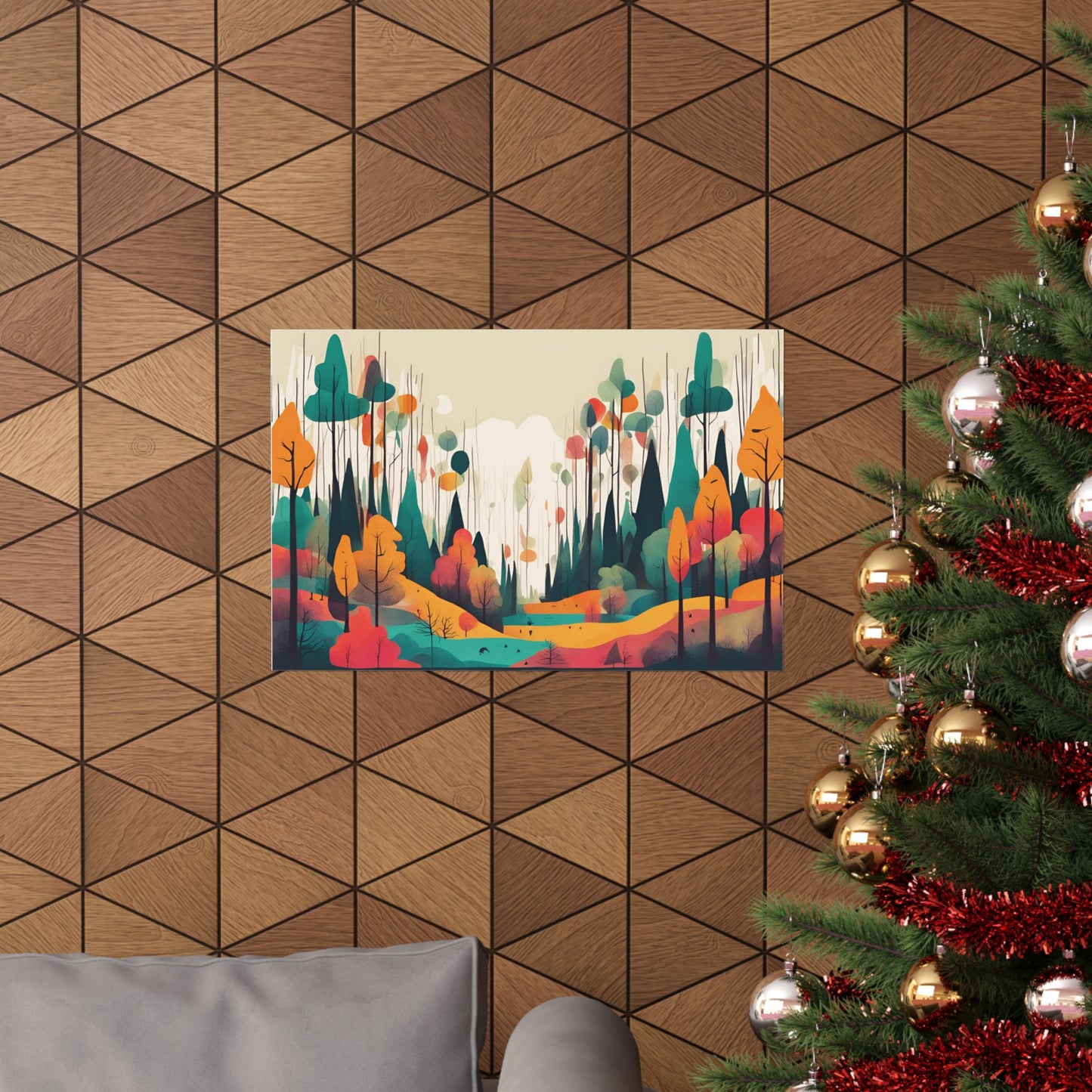 Retro forest 4 Matte Horizontal Posters