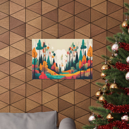 Retro forest 4 Matte Horizontal Posters