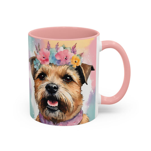Border Terrier 02 Accent Coffee Mug - Dog Lover Gift