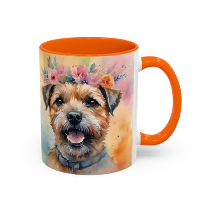 Border Terrier 01 Accent Coffee Mug - Dog Lover Gift
