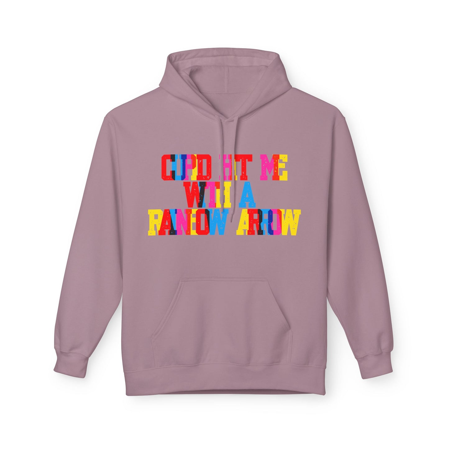 Cupid Hit Me With A Rainbow Arrow Unisex Valentines Hoodie