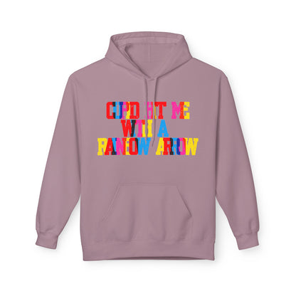 Cupid Hit Me With A Rainbow Arrow Unisex Valentines Hoodie