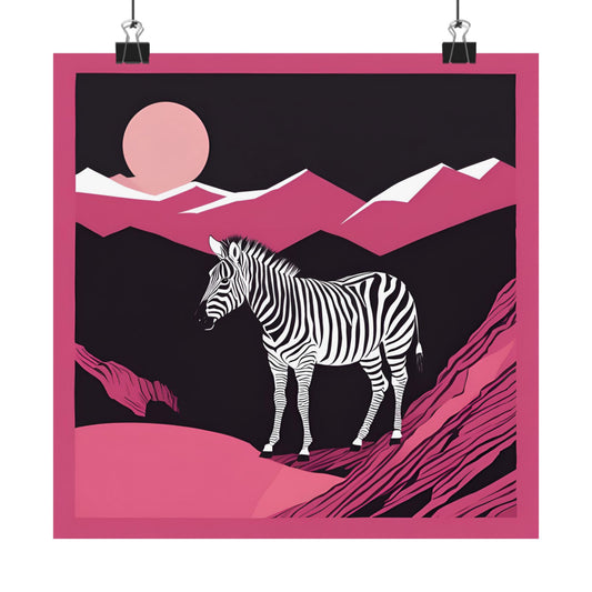 Lone Collection Zebra 20 Matte Square Posters