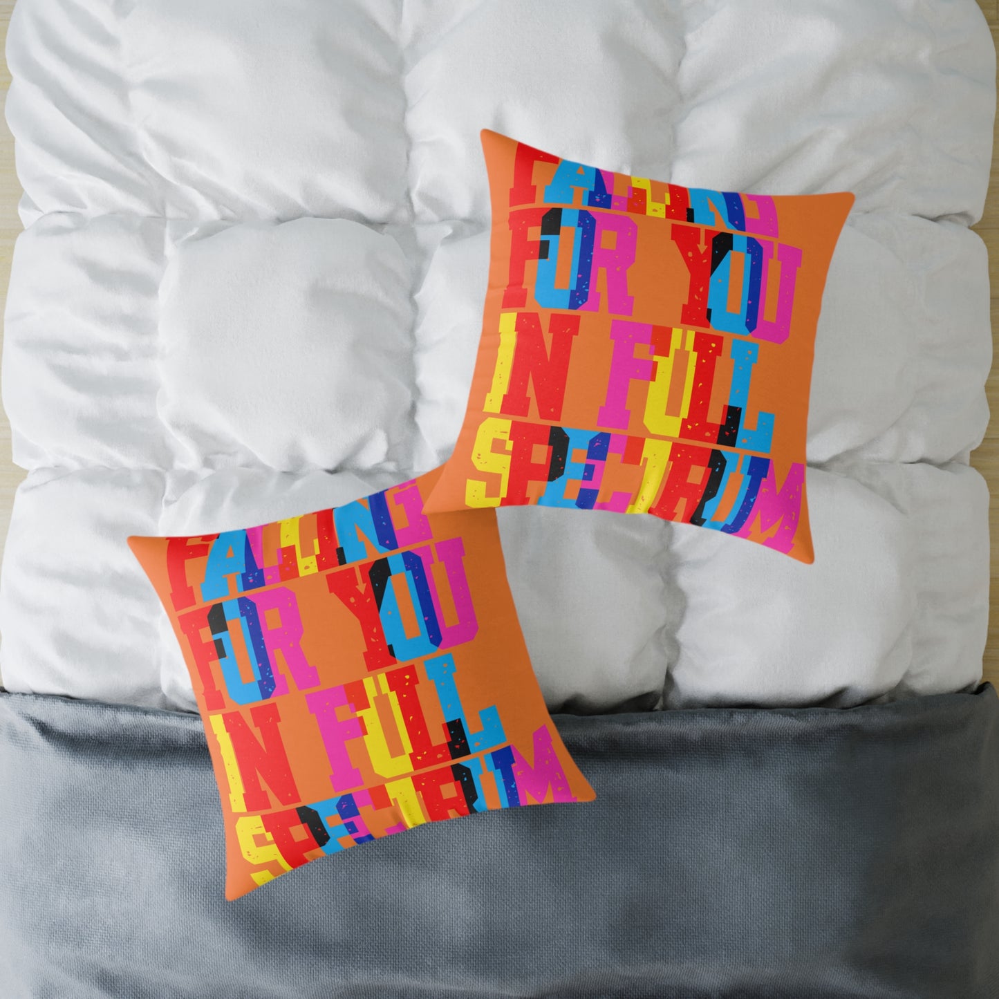 Falling For You In Full Spectrum  Poly Pillow