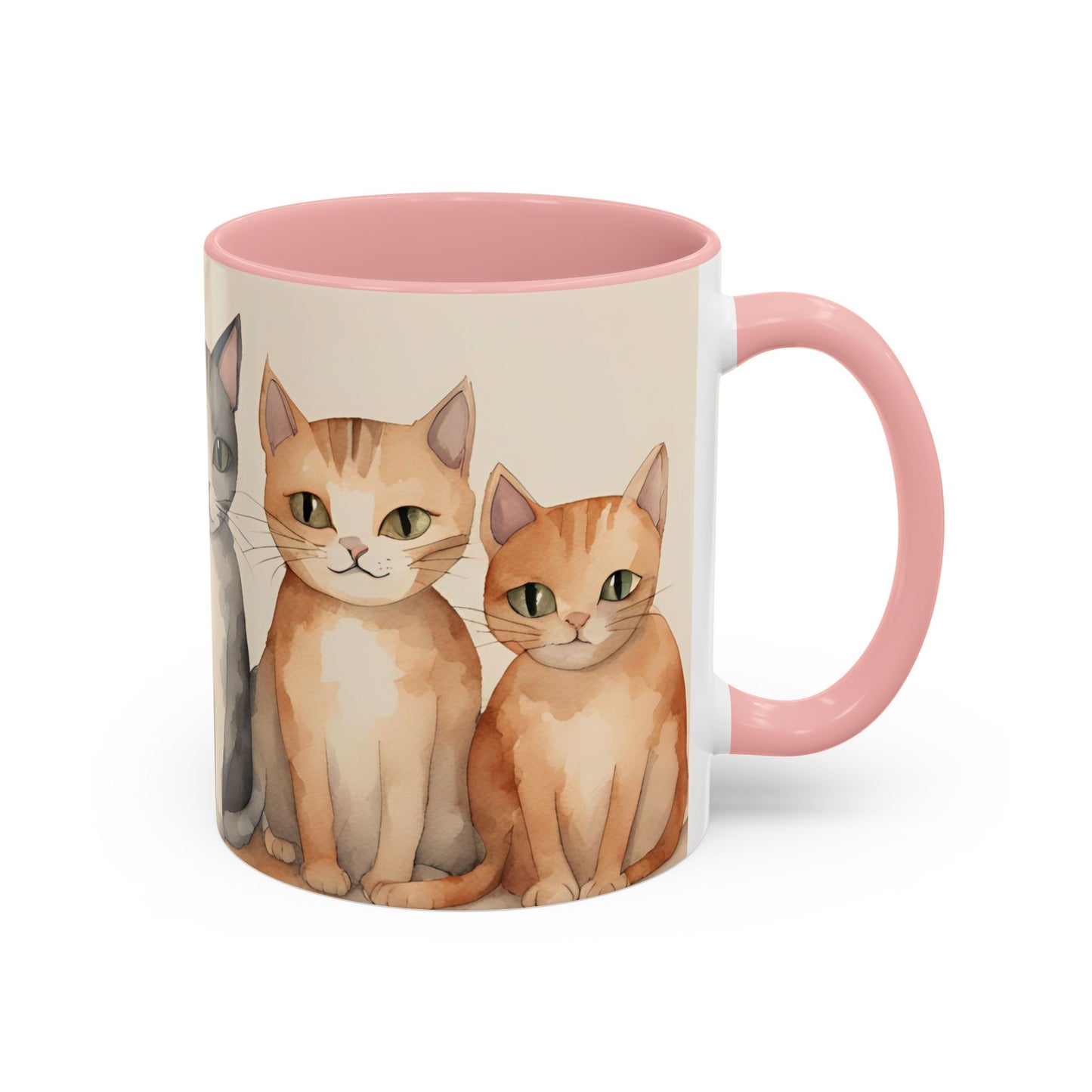 Kitties in a Row 3 Accent Mug 11oz