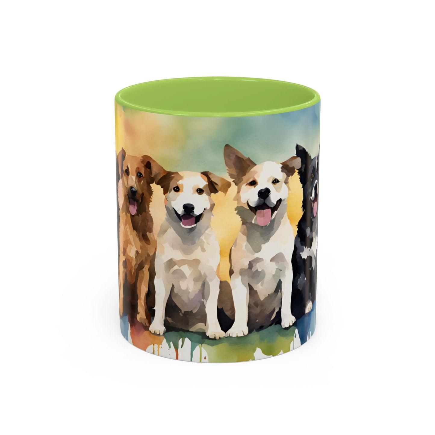 Multicoloured Doggies 2 Accent Mug 11oz