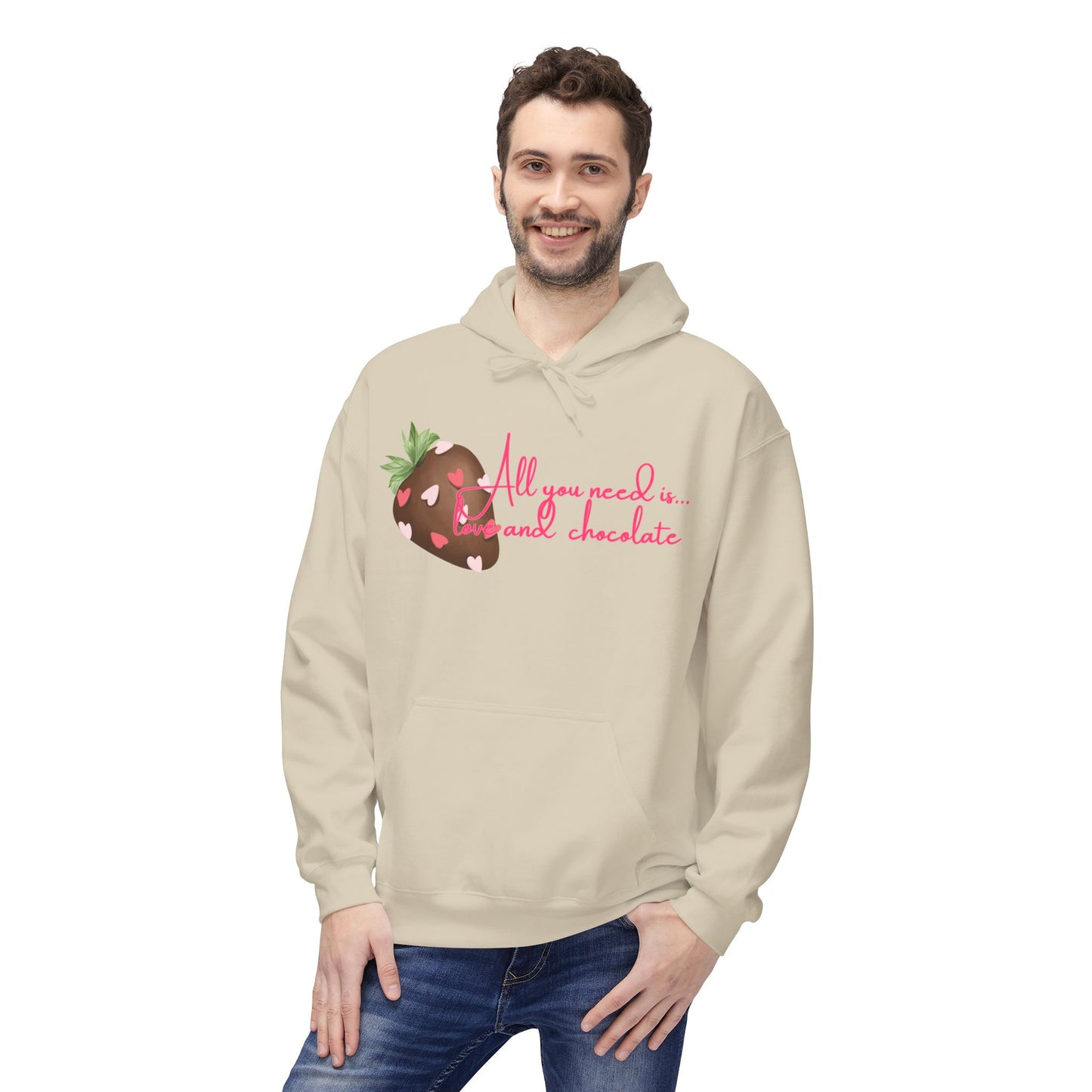 All You Need Is Love And Chocolate Unisex Valentines Hoodie