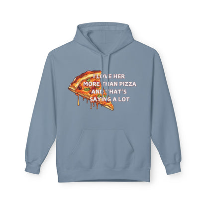 I Love Her More Than Pizza And That’s Saying A Lot Mens Valentines Hoodie