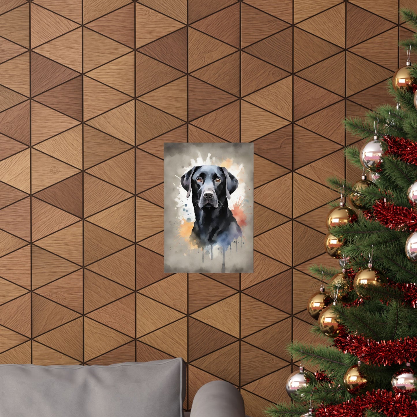 Dogs Black Labrador 02 Matte Vertical Poster