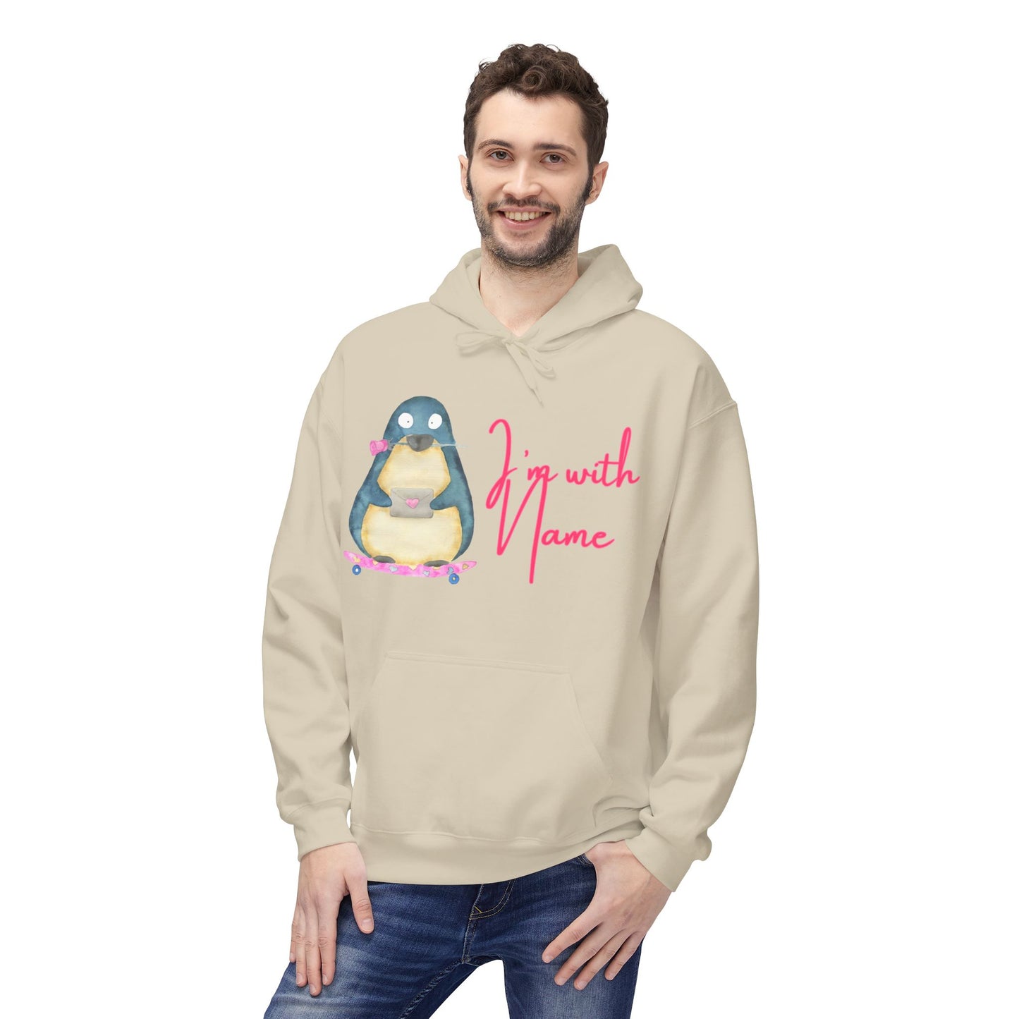 (Personalizable) I’m with (NAME) Unisex Valentines Hoodie
