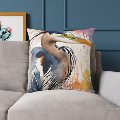 Heron 02 Poly Pillow - Natures Beauty Design