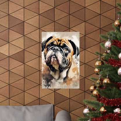 Dogs Bulldog 02 Matte Vertical Poster