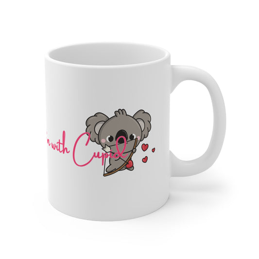I’m With Cupid Valentines Mug Ceramic 11oz