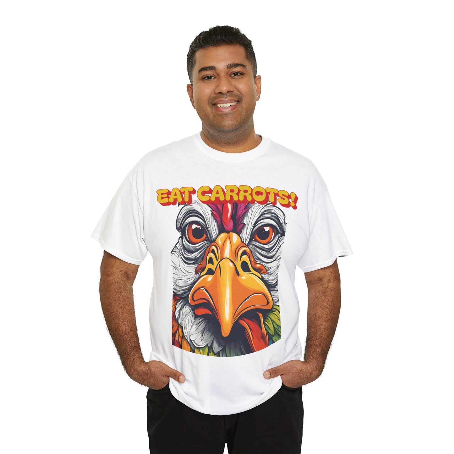 Eat Carrots Unisex Heavy Cotton Tee