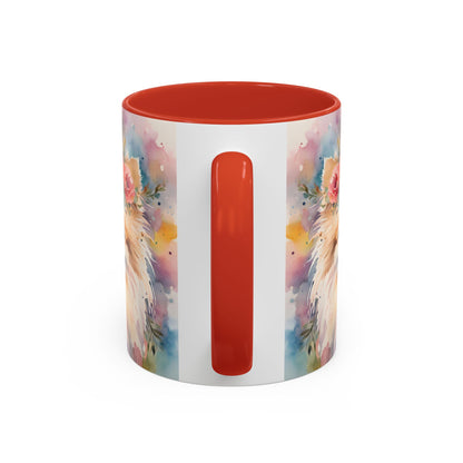 Pomeranian 02 Accent Coffee Mug - Dog Lover Gift