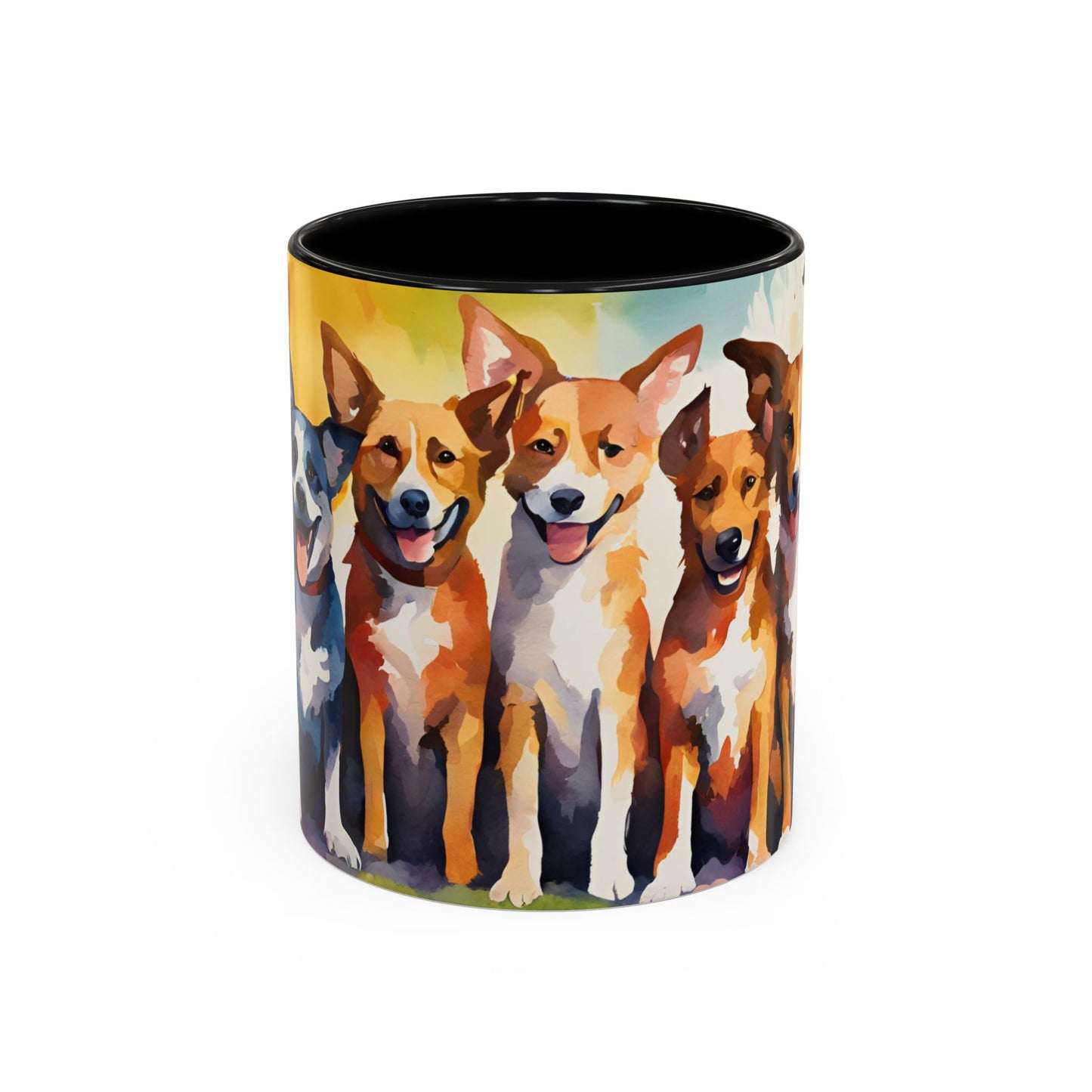 Multicoloured Doggies 11 Accent Mug 11oz