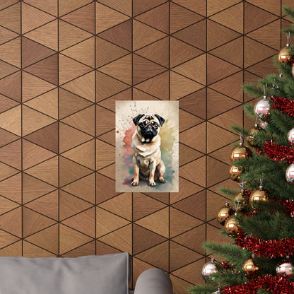 Dogs Pug 04 Matte Vertical Poster