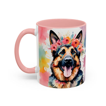 German Shepherd 04 Accent Coffee Mug - Dog Lover Gift