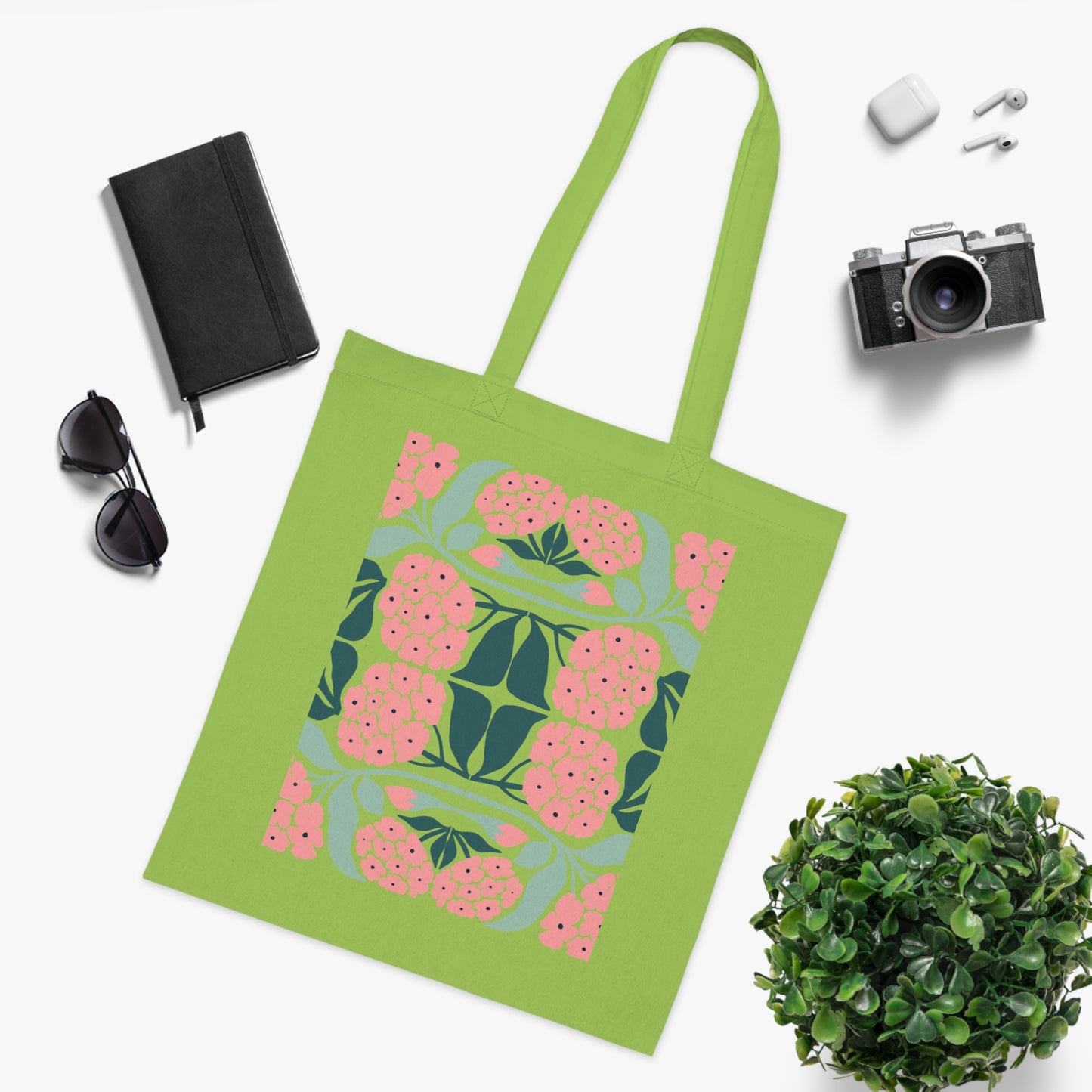 Abstract flowers 01 Cotton Tote