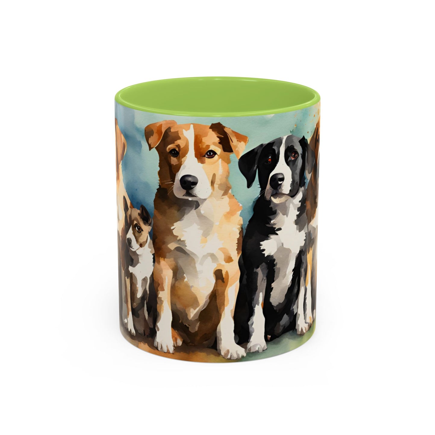Multicoloured Doggies 9 Accent Mug 11oz