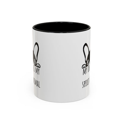 My Dog Is My Spirit Animal Accent Coffee Mug (11oz)