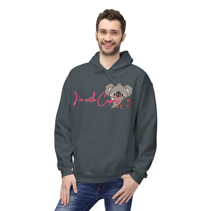 I’m With Cupid Unisex Valentines Hoodie