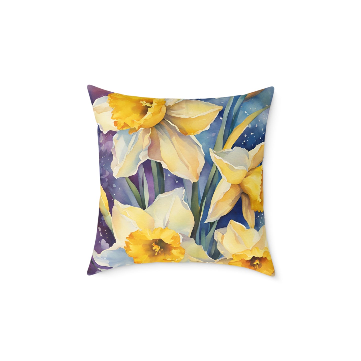 Daffodils 03 Poly Pillow - Natures Beauty Design