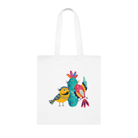Funky birds 14 Cotton Tote