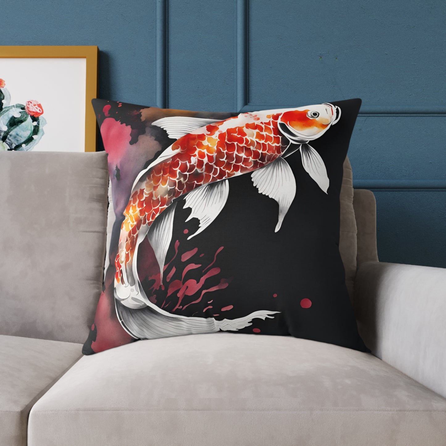 Koi Carp 01 Poly Pillow - Natures Beauty Design