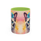 Floral Siamese Cat 04 Accent Coffee Mug - 11oz Perfect for Cat Lovers & Gifts