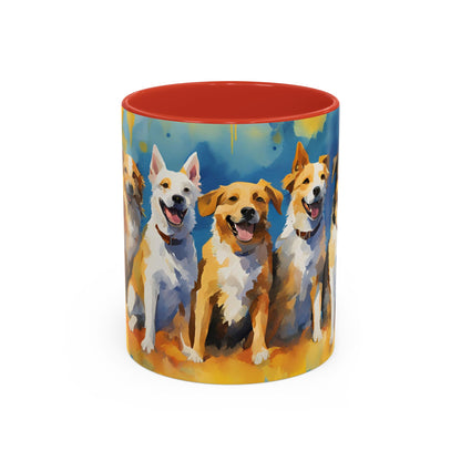 Multicolored Doggies 1 Accent Mug 11oz