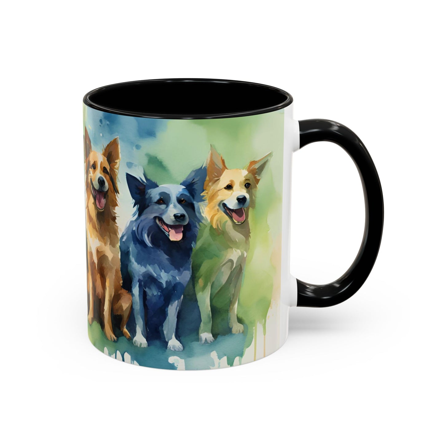 Multicoloured Doggies 10 Accent Mug 11oz