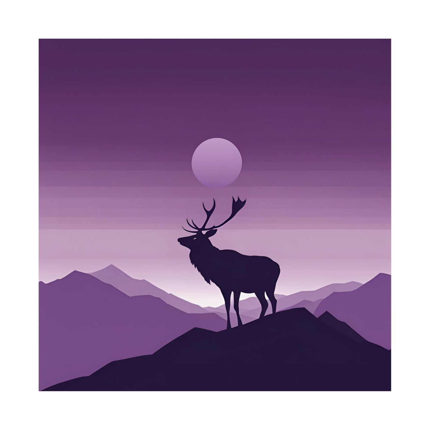Lone Collection Stag 14 Matte Square Posters