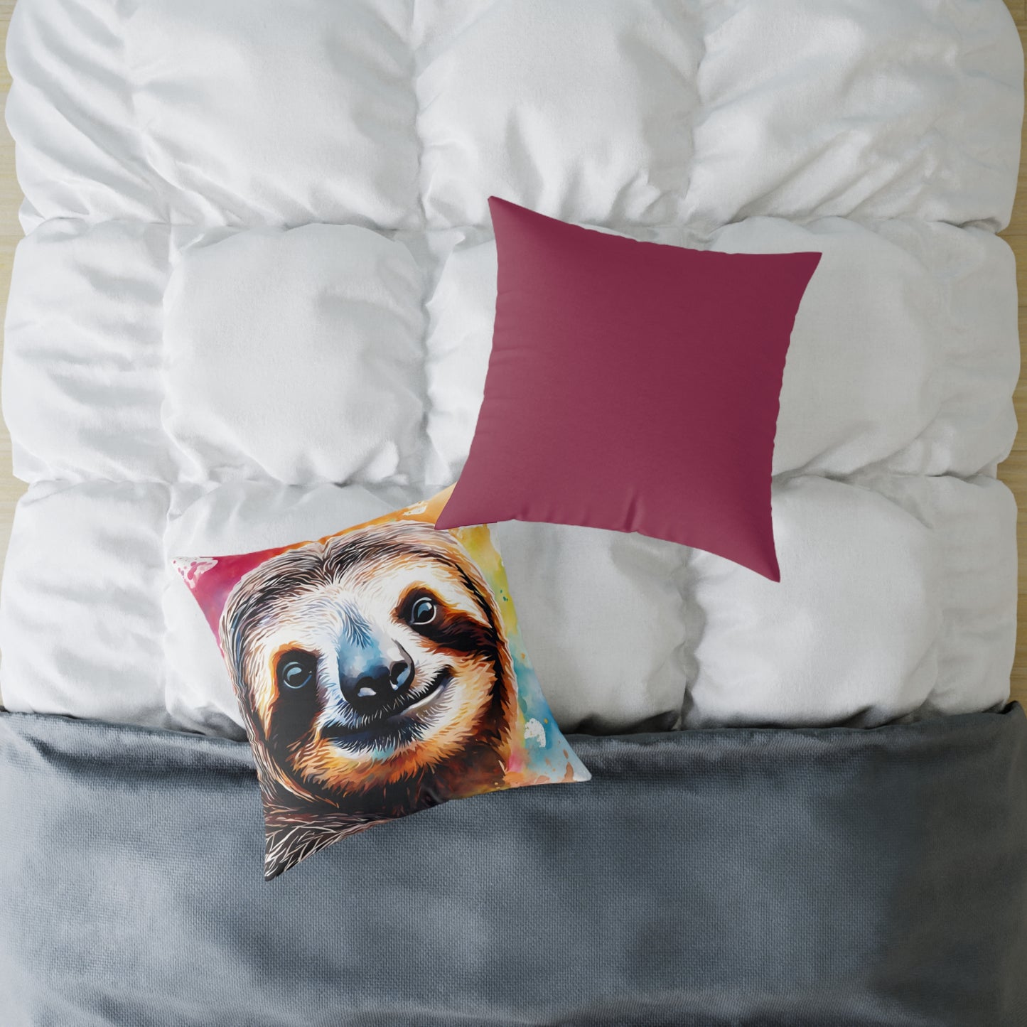 Sloth 02 Poly Pillow - Natures Beauty Design