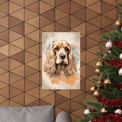 Dogs Cocker Spaniel 02 Matte Vertical Poster