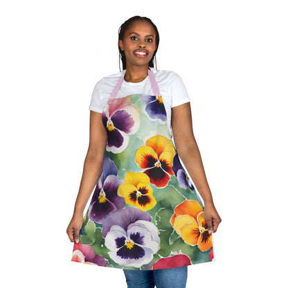 Pansies 02 Apron 5-Color Straps