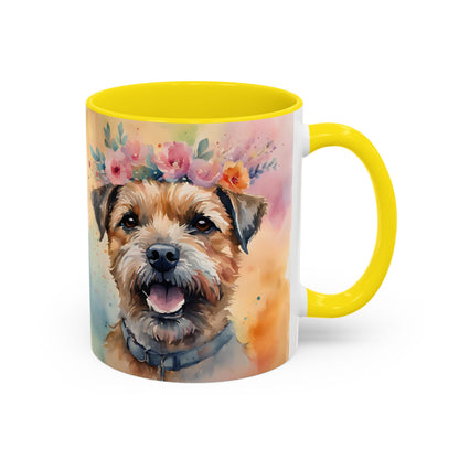 Border Terrier 01 Accent Coffee Mug - Dog Lover Gift