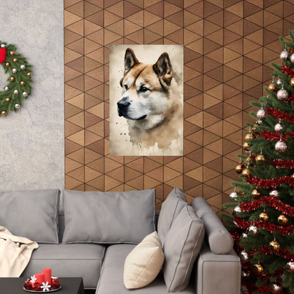 Dogs Japanese Akita 01 Matte Vertical Poster