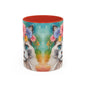 Floral Rag Doll Cat 01 Accent Coffee Mug - 11oz Perfect for Cat Lovers & Gifts